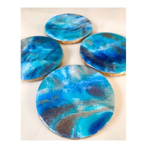 Posavasos clásicos de resina de madera de Mango, alfombrillas artesanales para té y vino para decoración de mesa de cocina, accesorios indios de alta calidad estándar - Product Image 5
