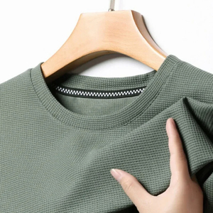 T-shirts en coton lourd 120 g/m² à col rond pour hommes, coupe classique personnalisée, respirants, séchage rapide, écologiques, décontractés - Product Image 2