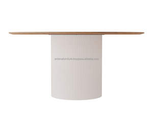 Mesa de Comedor Redonda Moderna de Madera Maciza ARDENA ADT-074 para Hogar, Hotel, Apartamento y Comedores de Villas - Product Image 2