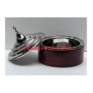 Plat de service en acier inoxydable avec brûleur, avec support en fer de styliste, prix compétitifs - Product Image 4