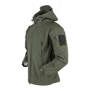 OEM Custom Wholesale Winter <b>Jacket</b> for <b>Men</b> Windproof Waterproof Outdoor <b>Soft</b> <b>Shell</b> Coat Sheep Skin Leather Front Logo Placement - Product Image 6