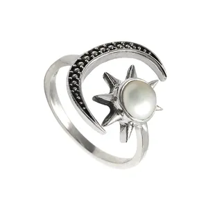 Celestial Ring 925 Sterling Silver Natural Freshwater Pearl Classic Valentine's Day Gift Handmade Jewelry Custom Manufacturer
