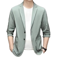 Blazer décontracté pour femmes, été, fin, léger, en laine, veste de costume, respirant, anti-froissement, bouton unique, uni, formel, pour le bureau