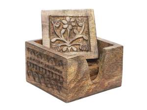 Posavasos Decorativos de Madera para Mesa, Ideales para Bodas, Fiestas y Restaurantes, para Servir Café, Té y Otros Bebidas - Product Image 6