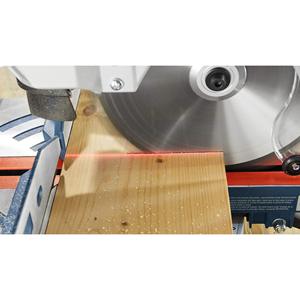 8-1/2 pulgadas Sierra ingletadora deslizante de un solo bisel con batería de 18V de alto rendimiento para madera y metal, ideal para uso industrial y bricolaje. - Product Image 2
