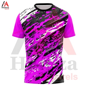 เสื้อยืดกีฬาลายกราฟิกสีแดงดำ คุณภาพสูง ทันสมัย ผ้าถัก 100% ผ้าฝ้าย/โพลีเอสเตอร์ คอกลม พิมพ์ลายซิลค์สกรีน ระบายอากาศได้ดี - Product Image 5