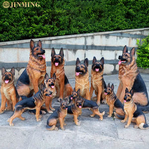 Grote Levensgrote Hars Ambachten Duitse Herdershond Standbeelden Glasvezel Versterkte Kunststof Voor Huis-En Tuindecoratie - Product Image 3