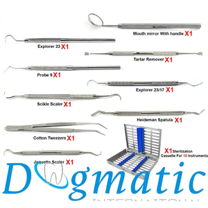 Kit de Examen de Higiene Dental, Removedor de Sarro, Cálculos y Placa, Instrumento de Relleno Dental Reutilizable de Acero Inoxidable - Product Image 5
