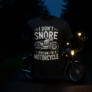 Camiseta de manga larga para motociclistas con estampado de sueño de motocicleta y sin ronquidos - Producto promocional - Product Image 3