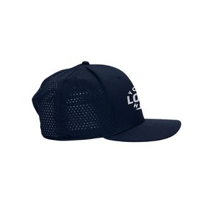 <b>Waterproof</b> 6-Panel Snapback Golf <b>Hat</b> with Custom Logo, Curved Brim, Woven Tag, Side Logo, Adjustable Closure for Outdoor Use - Product Image 3