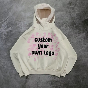 Sweat à capuche pour homme en coton 500 GSM avec lavage à l'acide, coupe classique et broderie personnalisée, vêtement décontracté imperméable et coupe-vent pour l'hiver - Product Image 3