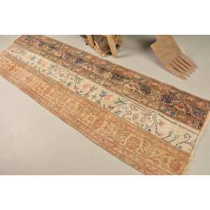 พรมตุรกีแนววินเทจแบบผสมผสานขนาด5.4 x 7.1ft สีเบจสีน้ำตาลขนาดใหญ่ผ้าขนสัตว์ลาเท็กซ์ด้านหลังแบบนามธรรมสำหรับห้องโถงห้องพรมปูพื้นเย็บปะติดปะต่อกัน - Product Image 4