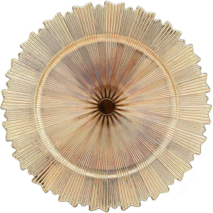 Assiette de chargeur Designer Edge parfaite pour les mariages, les fêtes, les événements, les dîners de vacances et les invités divertissants fabriqués à la main en Inde - Product Image 1