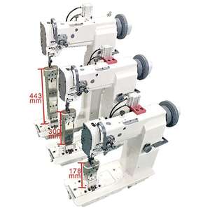 Máquina de coser industrial de doble aguja GT-8365 de poste alto, construcción de acero, para plástico, bricolaje, bolsos de cuero, sofás, muebles, OEM - Product Image 1