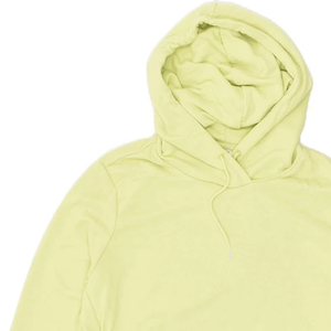 Sudadera con capucha amarilla holgada para mujer, jersey de lana de algodón transpirable, ropa de calle con capucha para mujer - Product Image 4