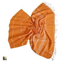 Stylish Tropical Striped 100% Turkish Cotton Peshtemal Beach Towels Logo Custom Print Sand Free Fast Drying Absorbent