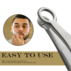 Ensemble de pinces à épiler pour sourcils et poils du nez HASIBI NAQIBI en acier inoxydable - Antistatique, pointe dentelée durable, longueur 10 mm, pinces de sécurité - Product Image 4