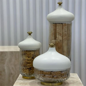 Pot de rangement en métal multifonctionnel personnalisable au design Art déco moderne pour la décoration de table à domicile, à l'hôtel, pour le Ramadan - Product Image 6