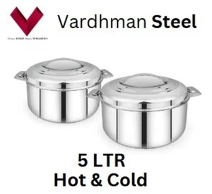 Fabricant indien 5LTR marmite en acier inoxydable grande casserole chauffante en métal avec couvercle au design moderne pour la soupe - Product Image 4