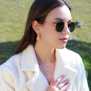 Boucles d'oreilles en forme ronde texturées, Design minimaliste, bijoux turcs en argent Sterling 925 - Product Image 4