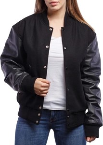 Fratres เสื้อแจ็คเก็ตเบสบอลแขนเสื้อหนัง PU ปักตามสั่ง - Product Image 4