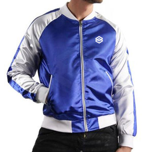 เสื้อแจ็กเก็ตนักบอมเบอร์ผ้าซาตินสำหรับวันแสนสบายแจ็กเก็ตบอมเบอร์ - Product Image 1
