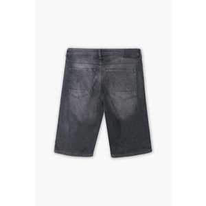 <b>High</b>-<b>Waist</b> Men's Branded Vintage Casual <b>Denim</b> <b>Shorts</b>-<b>Black</b> Embroidery Button Decoration Colored Washed Cargo Print Summer - Product Image 1
