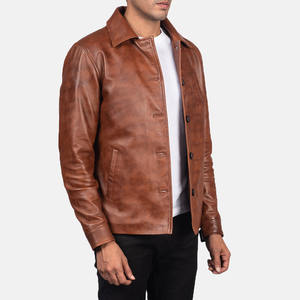 Chaqueta de Cuero Genuino de Piel de Oveja para Hombre de Alta Calidad, Elegante y Cómoda, Estilo Urbano para Invierno - Product Image 3