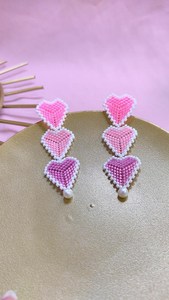 Boho ต่างหูลูกปัดด้วยการออกแบบสีฟ้าครามแอนดี้ cascading Fringe, เครื่องประดับของขวัญที่ไม่ซ้ำกัน - Product Image 4