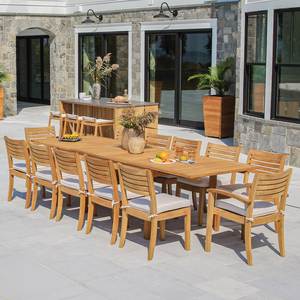 Ensemble de table et chaises de jardin en bois massif pour terrasse, cour, balcon, parc - Product Image 1