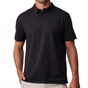 Camisas Polo de Manga Corta de Golf para Hombre de Verano de Alta Calidad, Polo Antimicrobiano para Viajeros con Cuello de Botones - Product Image 1