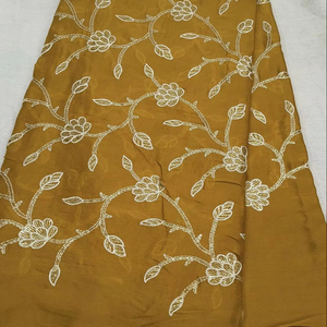 Tissu de broderie chinnon pur pour le matériel de robe fantaisie - Product Image 1