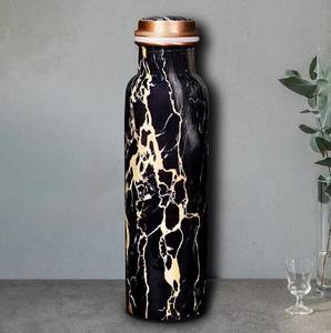 <b>Copper</b> <b>water</b> <b>bottle</b> for Ayurveda health benefits, leak-proof, eco-safe, 100% <b>copper</b> material with printed interior eye-catching - Product Image 5