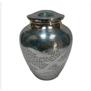 Handcrafted <b>Large</b> Capacity Brass Memorial Ashes <b>Urn</b> with Personalized Text, Decorative Lid, and Floral Finish - Product Image 5