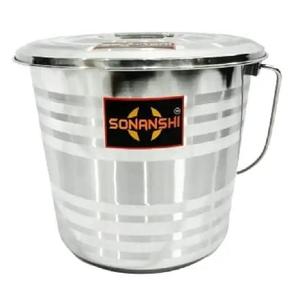 Galvanized Planters Flowers Decorative Round <b>Garden</b> Copper Metal <b>Bucket</b> Plant Pot <b>Ice</b> <b>Bucket</b> - Product Image 3