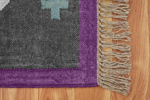 Precio al por mayor Alfombra tejida a mano Kilim alfombra Reversible Multicolor lana yute Boho alfombra para casa del lago comedor dormitorio - Product Image 4