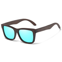 Lunettes rétro en bois sculpté à la main avec verres miroir multicolores