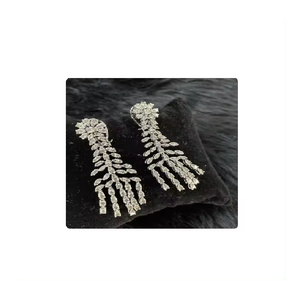 High Quality Lab Grown Diamond <b>Earrings</b> CVD Diamonds Fancy <b>Earrings</b> Direct Export by Indian Manufacturer Fashion Jewelry - Product Image 5