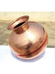 Distributeur d'eau martelée en cuivre pur de haute qualité, refroidisseur Matka élégant pour l'eau de refroidissement pour la cuisine domestique - Product Image 2