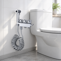 Kit de pulvérisation pour bidet à motif Panda, mural, avec douchette shattaf et robinet de bidet portable pour toilettes, pour l'hygiène de la salle de bain