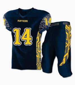 Ensemble d'uniformes de football américain à manches courtes personnalisables, respirants, en Spandex/Polyester, séchage rapide, tendance du moment, prix original en promotion - Product Image 1