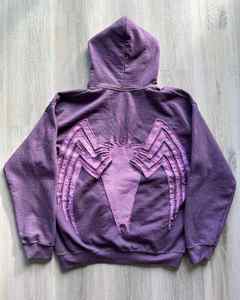 Venta al por mayor Oversize Distressed Vintage Full Face Hoodie con cremallera Custom Print Men's Hoodies y sudaderas - Product Image 6