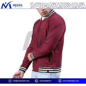 Veste universitaire de haute qualité pour hommes, veste universitaire en chenille brodée de manches en cuir, veste universitaire en laine de baseball personnalisée, vente en gros - Product Image 3