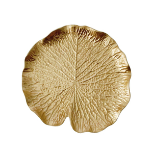 Sous-verres en métal à motif de feuilles, finition en laiton doré, meilleure forme pour la maison et les hôtels, dessous de verre pour servir le thé et le café sur la table - Product Image 1