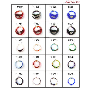 Cuentas de anillo de cristal de Murano hechas a mano de lujo para hacer joyas, acabado brillante, cuentas únicas para hacer pulseras - Product Image 6