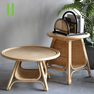 Meilleures ventes Table basse ronde Prix le plus bas Meubles de salon Tables à thé en rotin naturel écologiques du Vietnam - Product Image 1