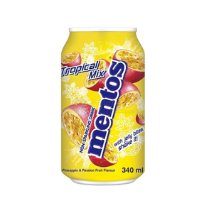 Mentoss Tropical Mix Sabor Piña y Maracuyá, 24 Latas de 340ml por Porción, 54 Calorías, 0g Grasa, 13.6g Carbohidratos para un Toque Afrutado - Product Image 3