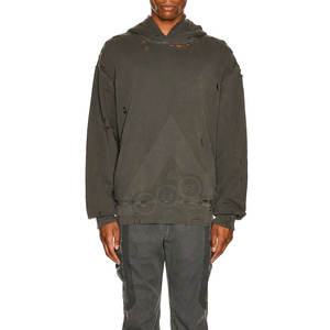 2023 mejores sudaderas con capucha de lana desgastadas para hombres patrón sólido estampado moda de Invierno bajo MOQ venta al por mayor disponible talla XS - Product Image 4