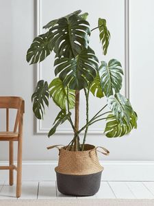 Jardineras de ratán para decoración de jardín con soporte de hierro jardinera de ratán natural con soporte negro de pie de suelo grande a bajo precio - Product Image 6