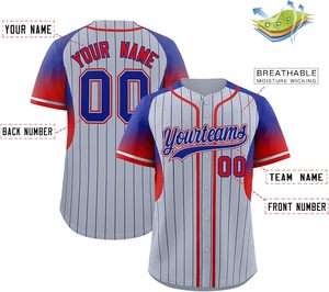 Vente en gros de maillots de softball personnalisés tissu en maille boutonné style sublimé avec des noms d'équipes en sergé - Product Image 2